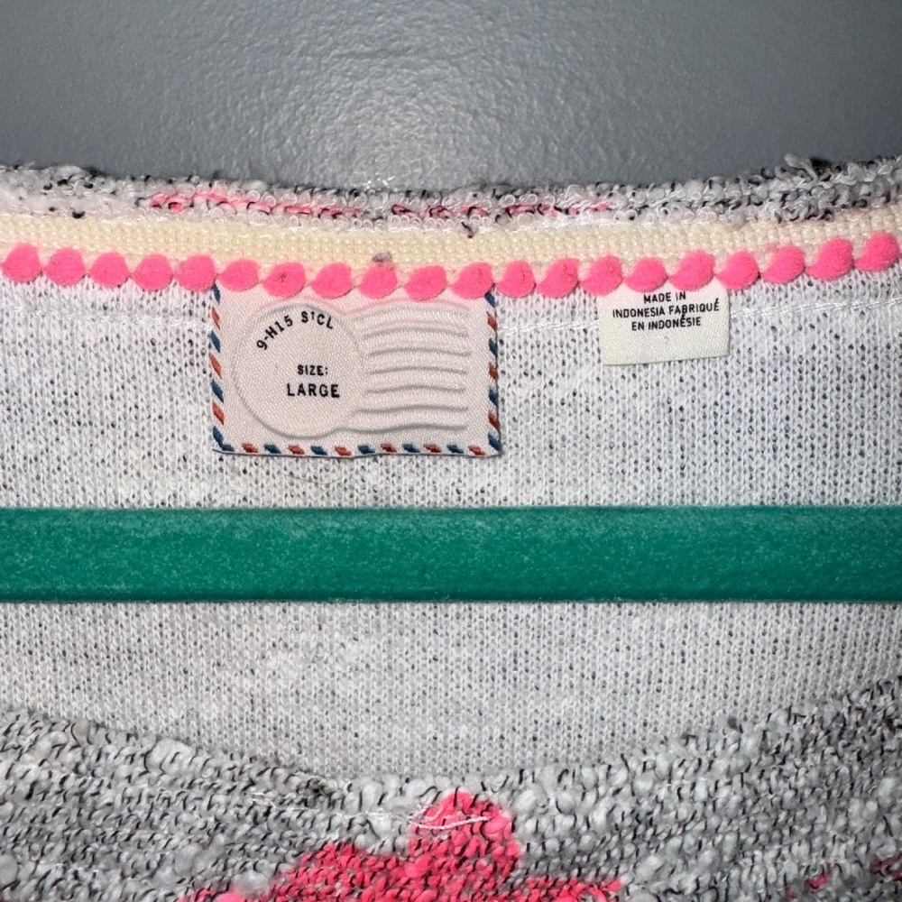 EIC Anthropologie Postmark Terry Floral Short Sleeve Top Size Large - Picture 3 of 6